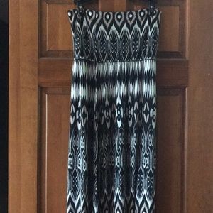 Strapless Printed Maxi Dress